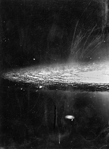La conquête de l'espace - Galaxie M31 Andromède - Ambrotype- 9 x 12 cm - Triptyque