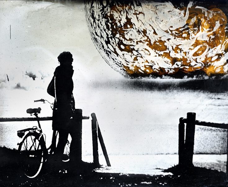 La conquête de l'espace - L'impact - Ambrotype & vernis or - 20 x 25 cm