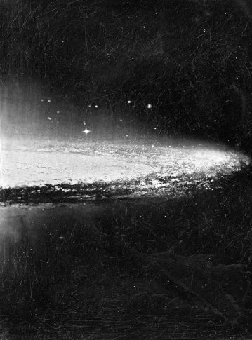 La conquête de l'espace - Galaxie M31 Andromède - Ambrotype- 9 x 12 cm - Triptyque